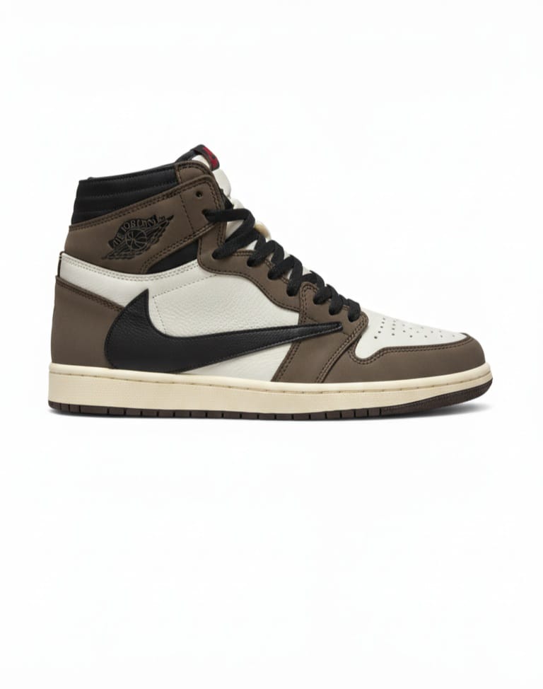 Retro High Street Basketball Sneakers – Brown & Black (Air Jordan Style)

